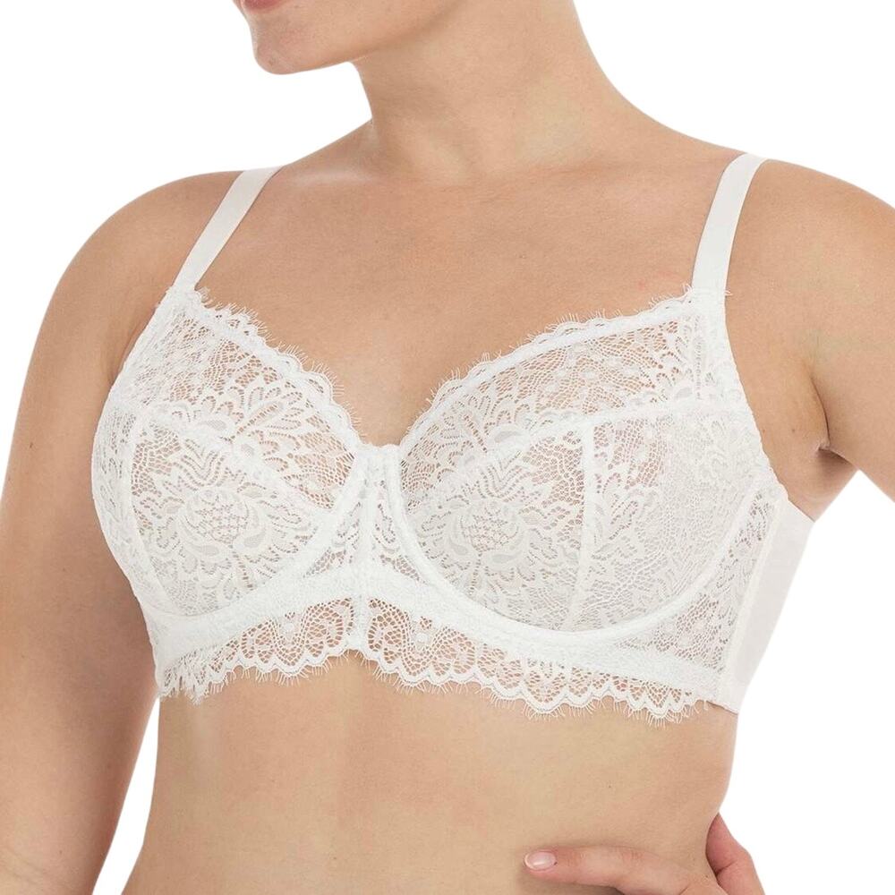 HSIA Sunflower White Lace Underwire Unlined Bra Women’s 38D Romantic Lingerie